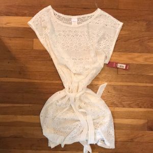 Target Merona M beach coverup offwhite NWT